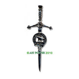 Pewter Clan Crest Kilt Pin - Choose Your Clan A-M