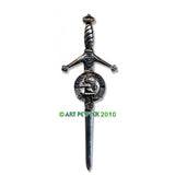 Pewter Clan Crest Kilt Pin - Choose Your Clan A-M