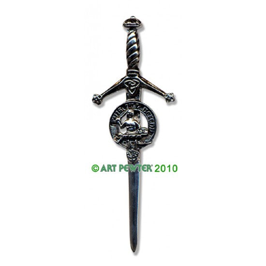 Pewter Clan Crest Kilt Pin - Choose Your Clan A-M