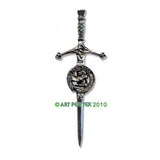 Pewter Clan Crest Kilt Pin - Choose Your Clan A-M