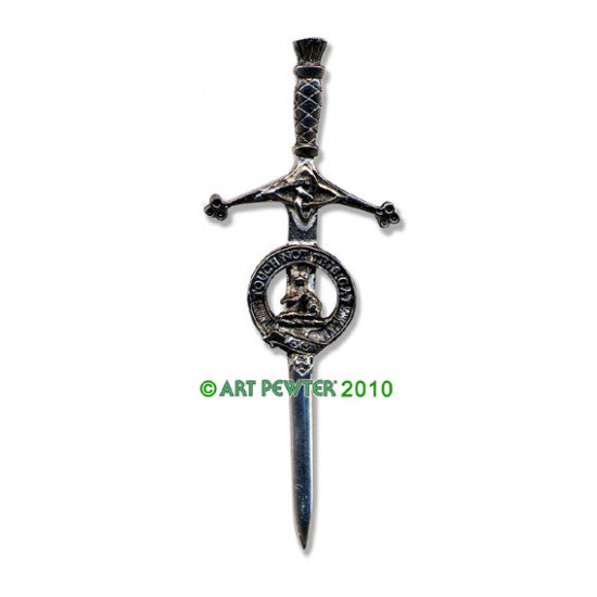 Pewter Clan Crest Kilt Pin - Choose Your Clan A-M