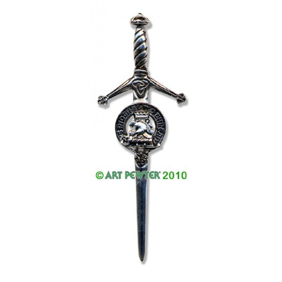 Pewter Clan Crest Kilt Pin - Choose Your Clan A-M