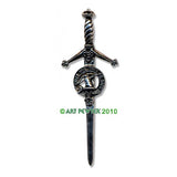 Pewter Clan Crest Kilt Pin - Choose Your Clan A-M