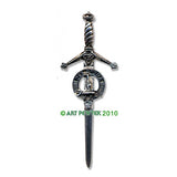 Pewter Clan Crest Kilt Pin - Choose Your Clan A-M