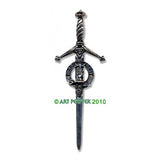 Pewter Clan Crest Kilt Pin - Choose Your Clan A-M