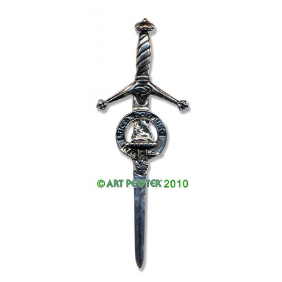 Pewter Clan Crest Kilt Pin - Choose Your Clan A-M