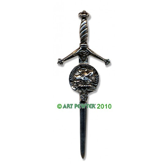 Pewter Clan Crest Kilt Pin - Choose Your Clan A-M