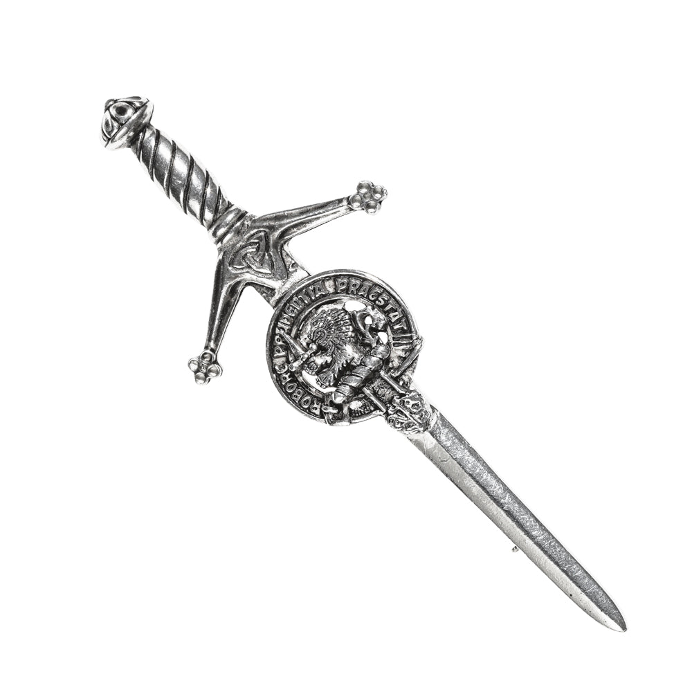 Pewter Clan Crest Kilt Pin - Choose Your Clan A-M