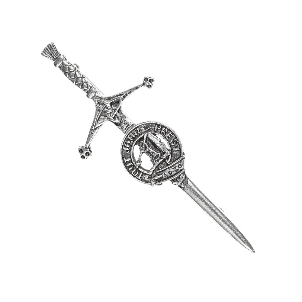 Pewter Clan Crest Kilt Pin - Choose Your Clan A-M