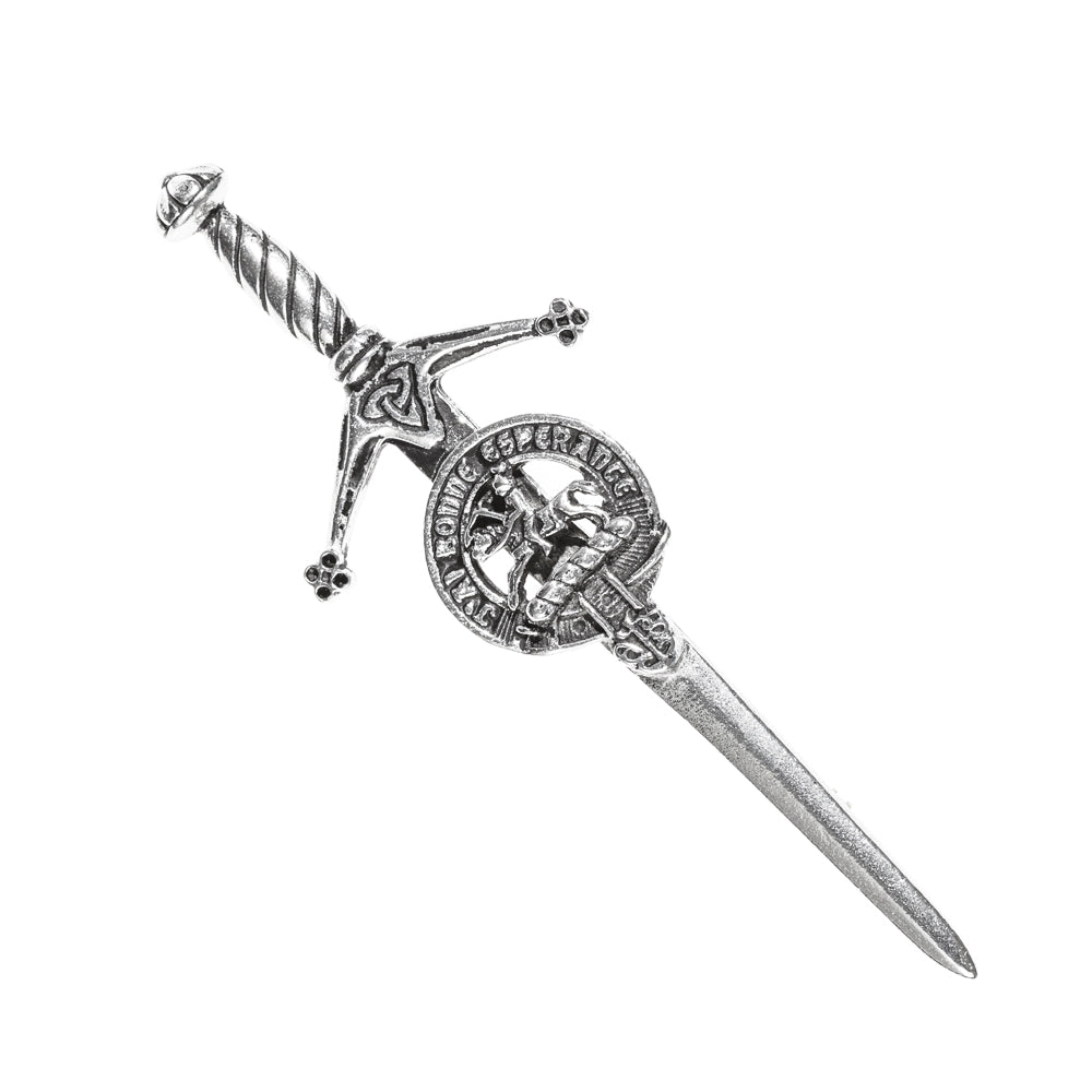 Pewter Clan Crest Kilt Pin - Choose Your Clan A-M