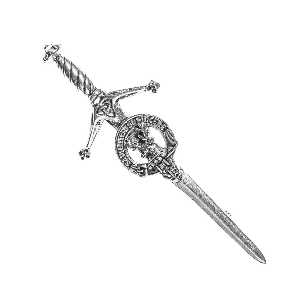 Pewter Clan Crest Kilt Pin - Choose Your Clan A-M