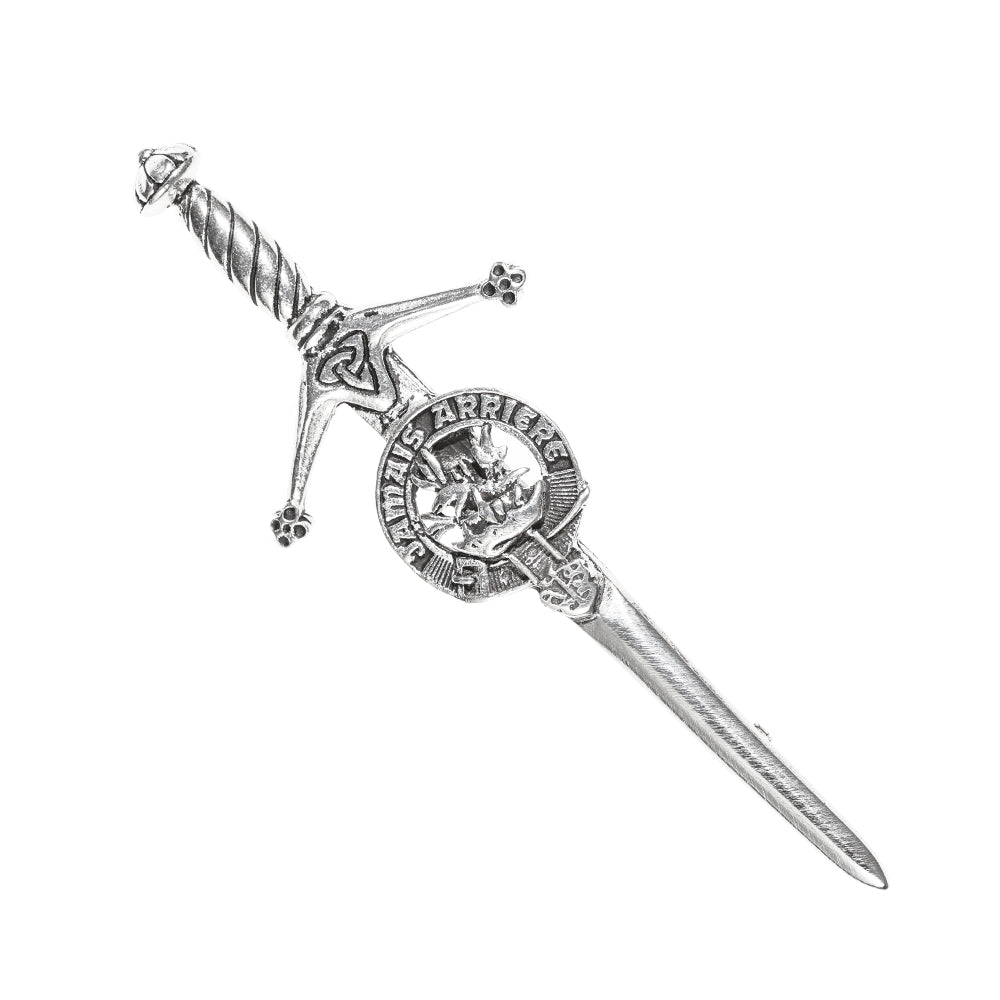 Pewter Clan Crest Kilt Pin - Choose Your Clan A-M