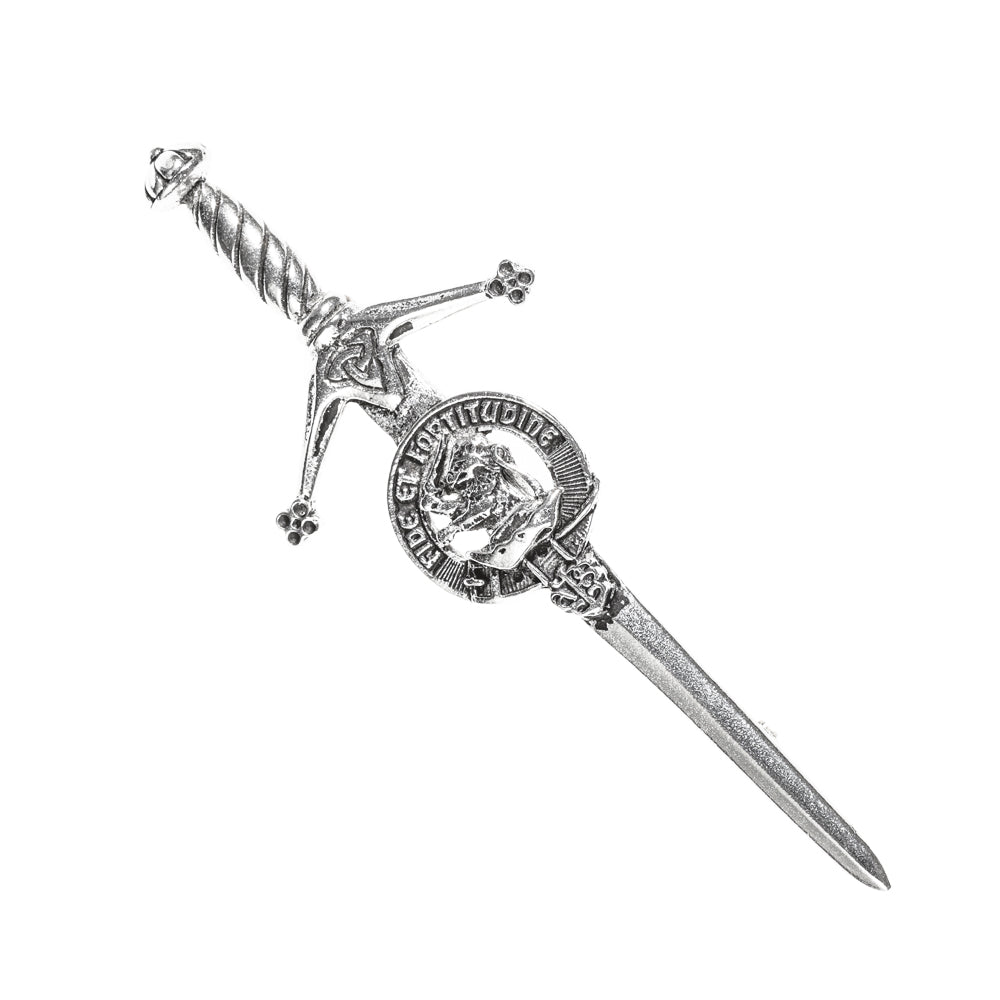 Pewter Clan Crest Kilt Pin - Choose Your Clan A-M