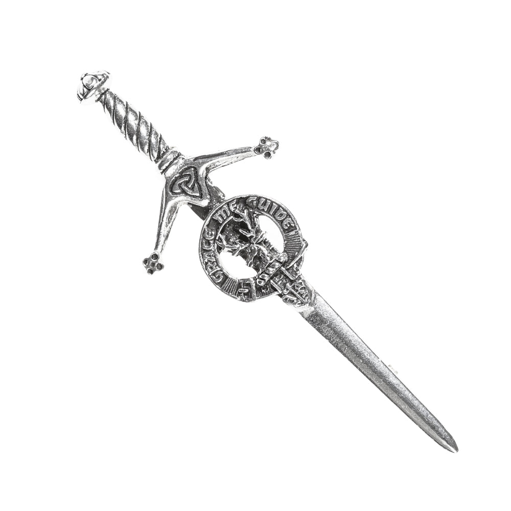 Pewter Clan Crest Kilt Pin - Choose Your Clan A-M