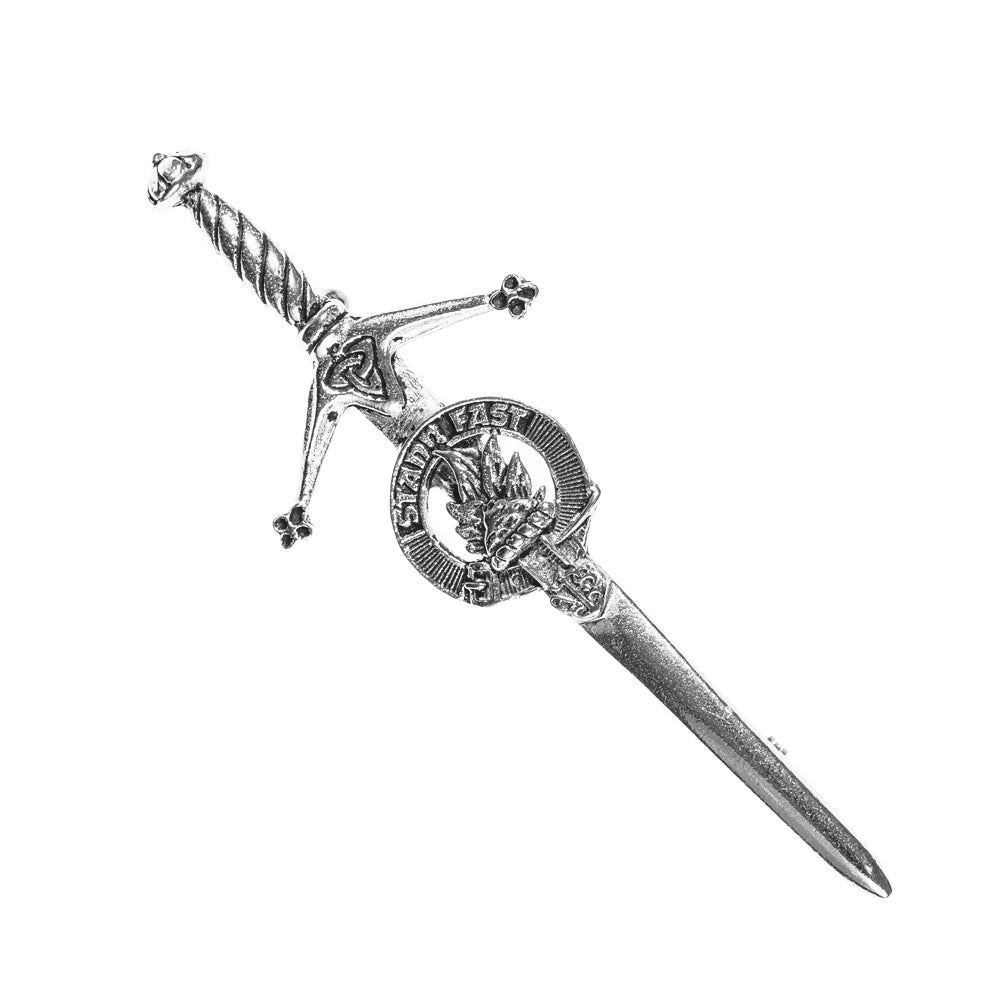 Pewter Clan Crest Kilt Pin - Choose Your Clan A-M