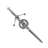 Pewter Clan Crest Kilt Pin - Choose Your Clan A-M