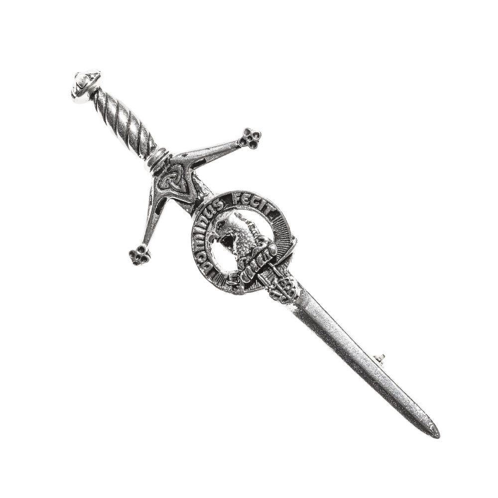 Pewter Clan Crest Kilt Pin - Choose Your Clan A-M