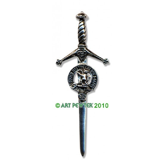 Pewter Clan Crest Kilt Pin - Choose Your Clan A-M