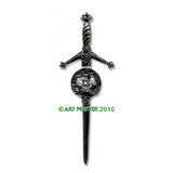 Pewter Clan Crest Kilt Pin - Choose Your Clan A-M