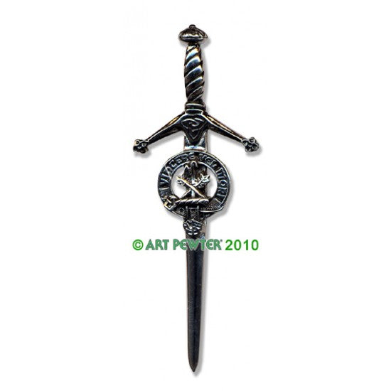 Pewter Clan Crest Kilt Pin - Choose Your Clan A-M