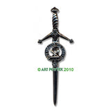 Pewter Clan Crest Kilt Pin - Choose Your Clan A-M