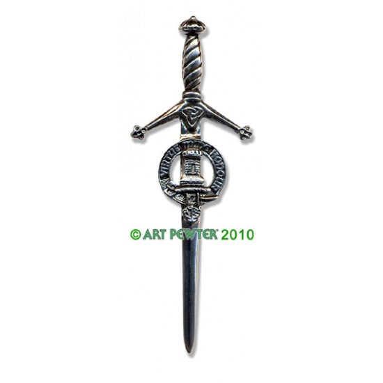 Pewter Clan Crest Kilt Pin - Choose Your Clan A-M