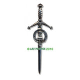 Pewter Clan Crest Kilt Pin - Choose Your Clan A-M