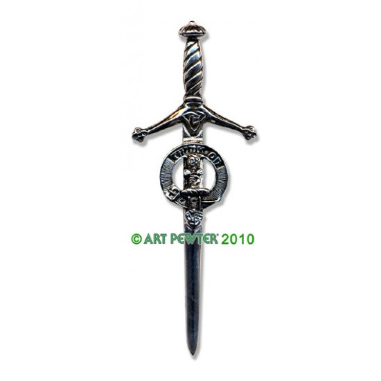 Pewter Clan Crest Kilt Pin - Choose Your Clan A-M