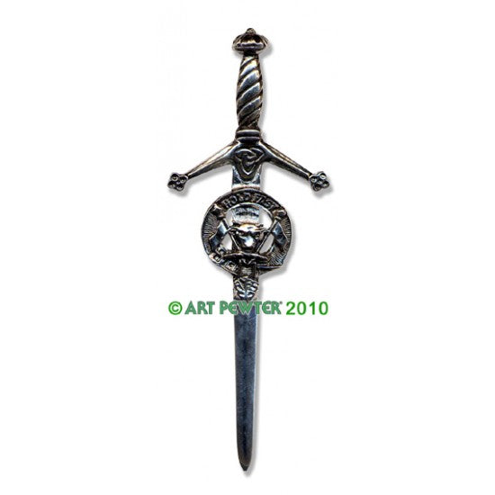 Pewter Clan Crest Kilt Pin - Choose Your Clan A-M