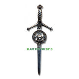 Pewter Clan Crest Kilt Pin - Choose Your Clan A-M