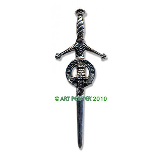 Pewter Clan Crest Kilt Pin - Choose Your Clan A-M