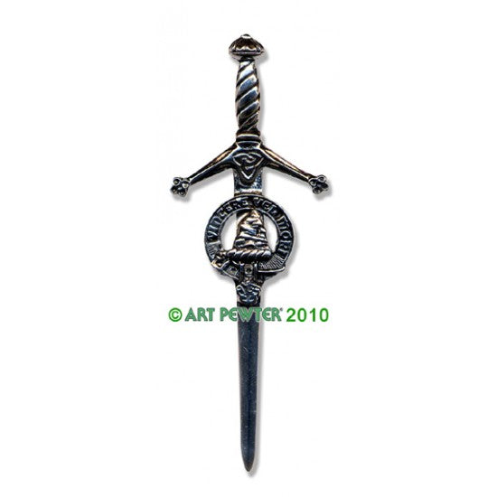 Pewter Clan Crest Kilt Pin - Choose Your Clan A-M