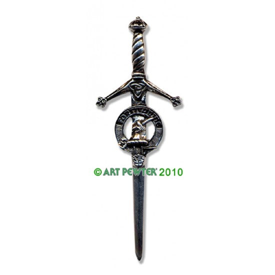 Pewter Clan Crest Kilt Pin - Choose Your Clan A-M