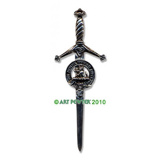 Pewter Clan Crest Kilt Pin - Choose Your Clan A-M