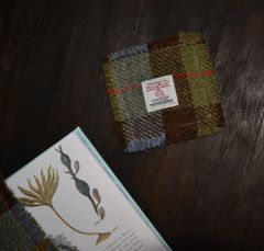 Harris Tweed Thistle Craft Set of 4 Matching Coasters (10cm x 10cm)