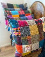 Harris Tweed Patchwork 14 inch Square Cushion