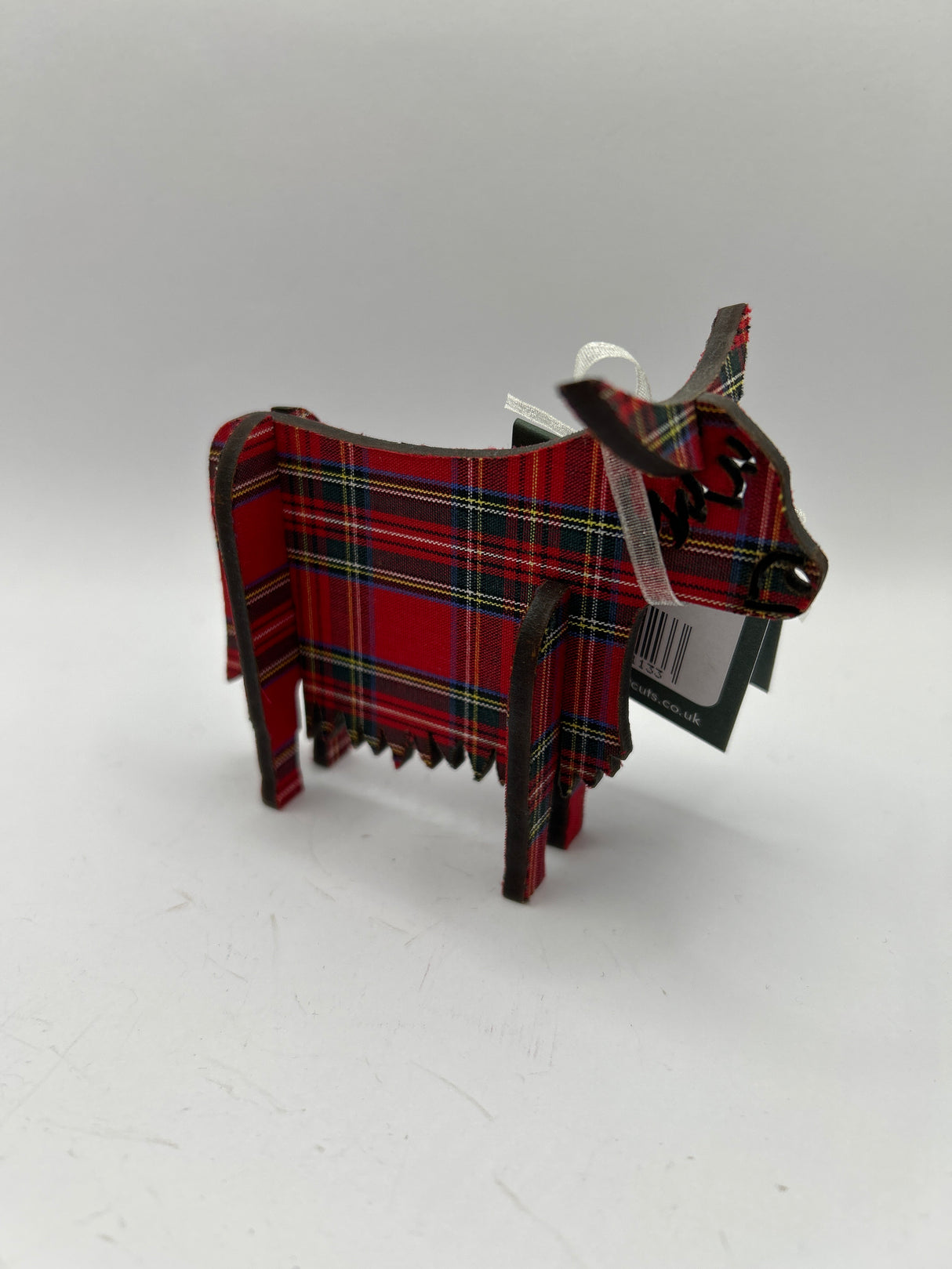 3D Standing Highland Cow In Royal Check