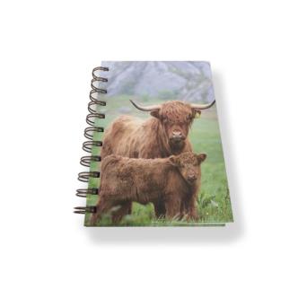 Highland Cow Family A6 Notebook