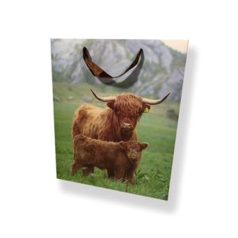 Highland Cow Family Medium Gift Bag