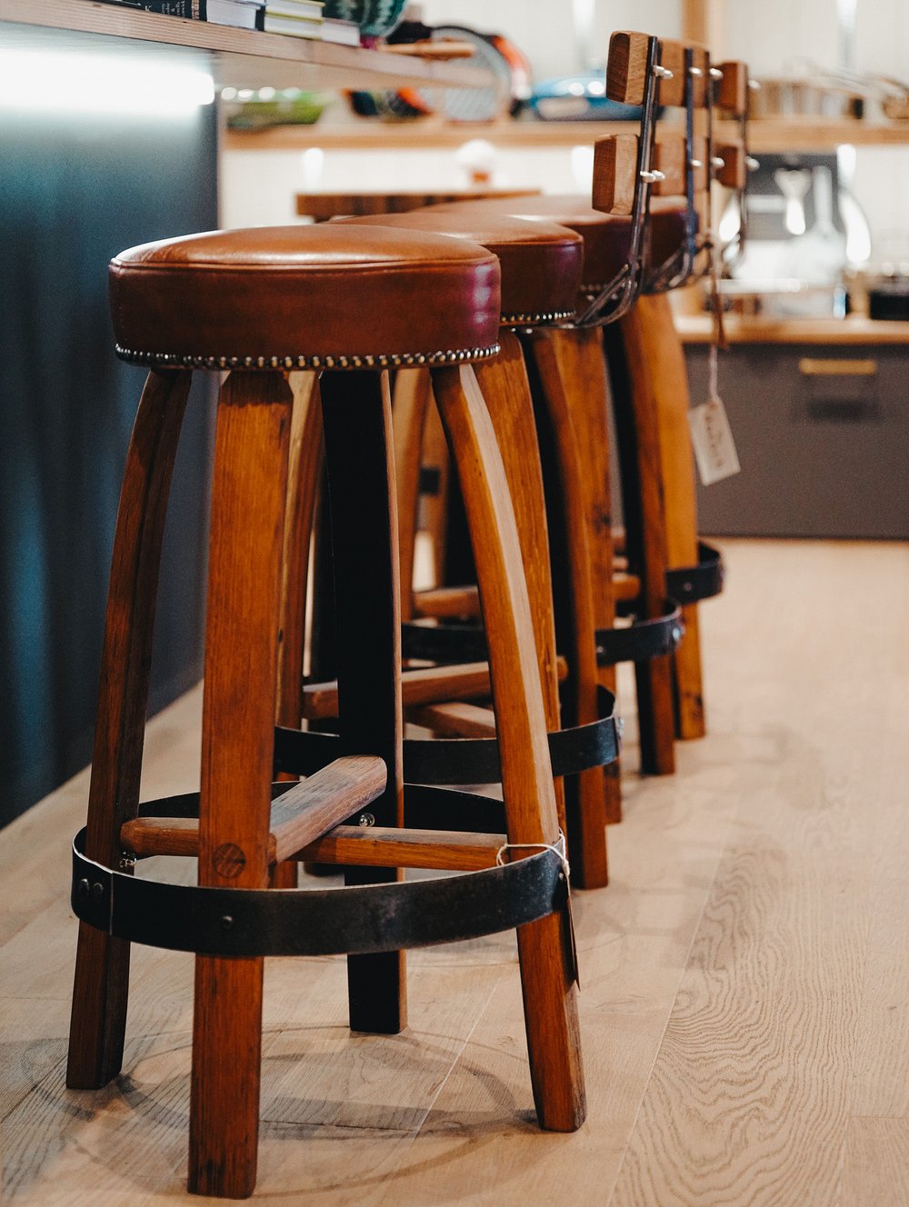 Leather Bar Stool (No Back)