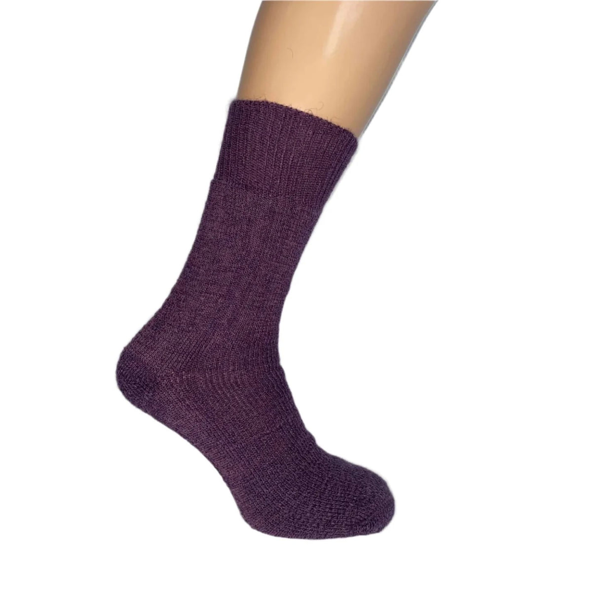 Great Glen Thistle (Purple) Walking Boot Ankle Length Mohair Socks