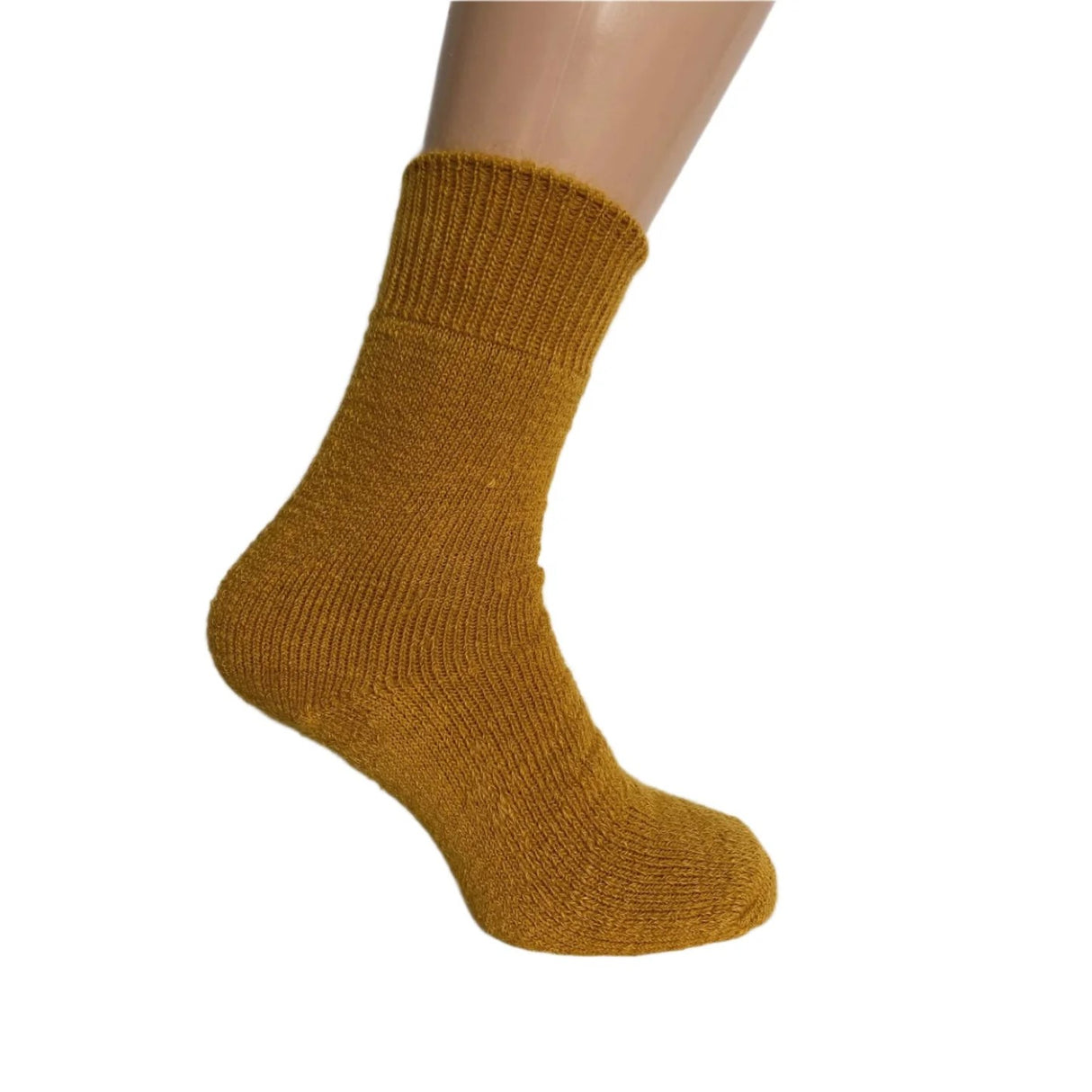 Great Glen Mustard Walking Boot Ankle Length Mohair Socks