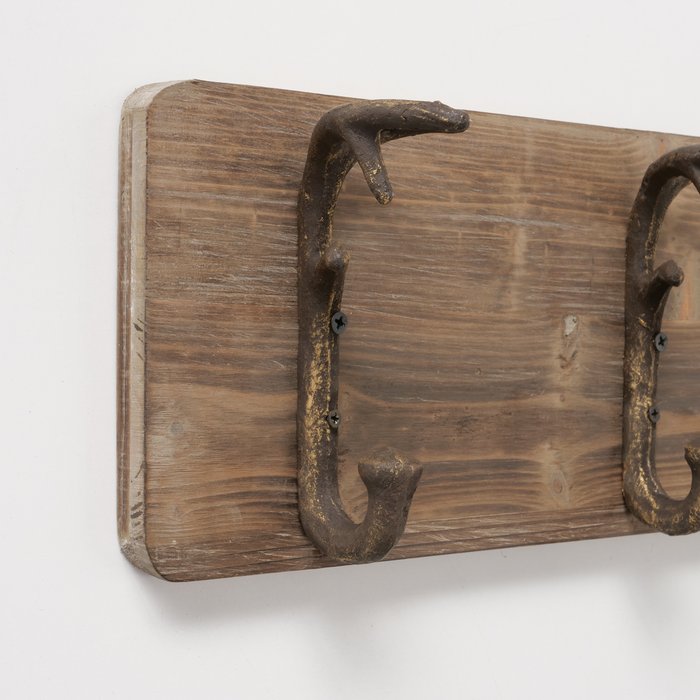 Stag Fir & Iron Coat Hook Row