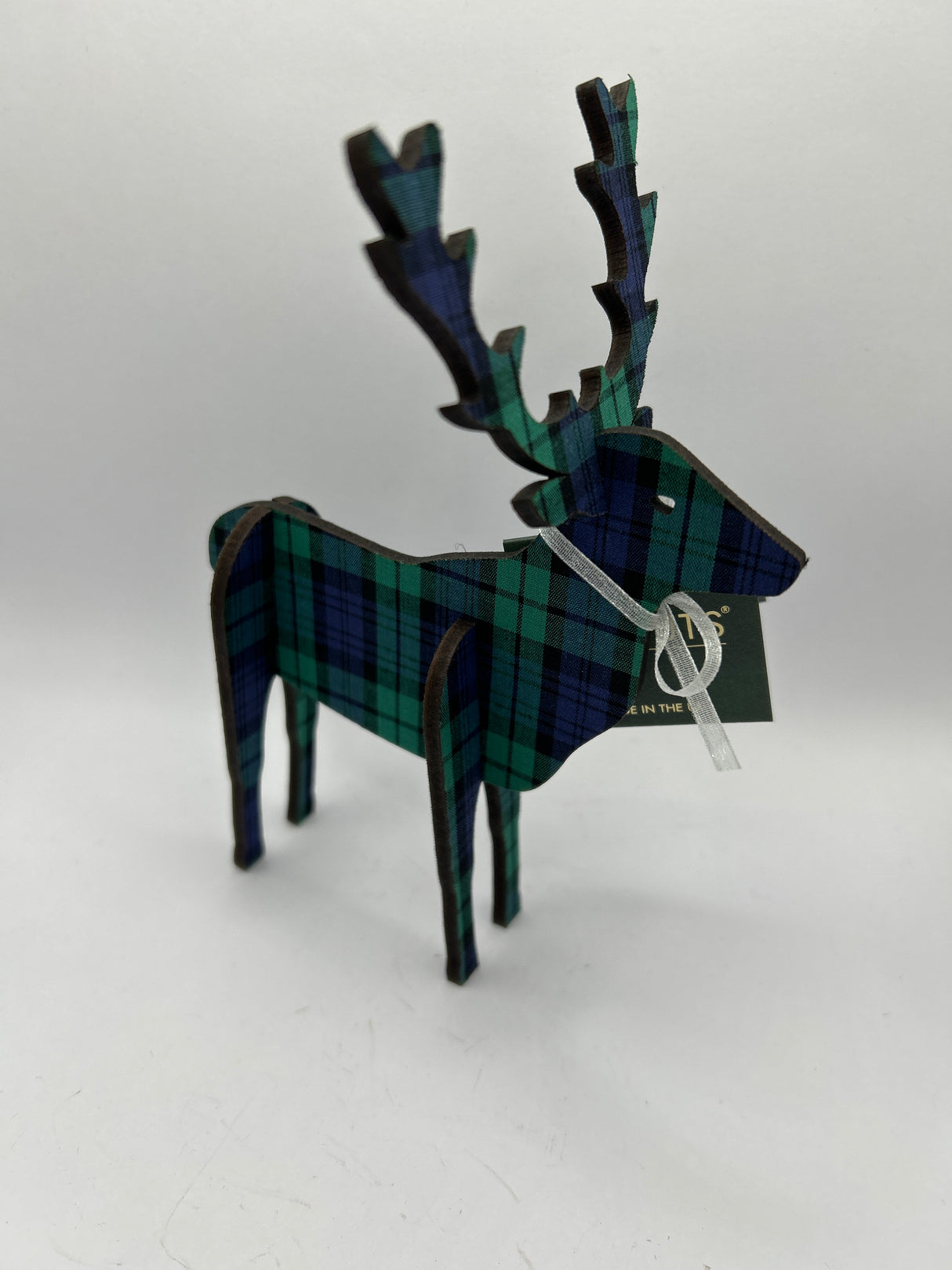 3D Standing Stag 18cm in Black Watch