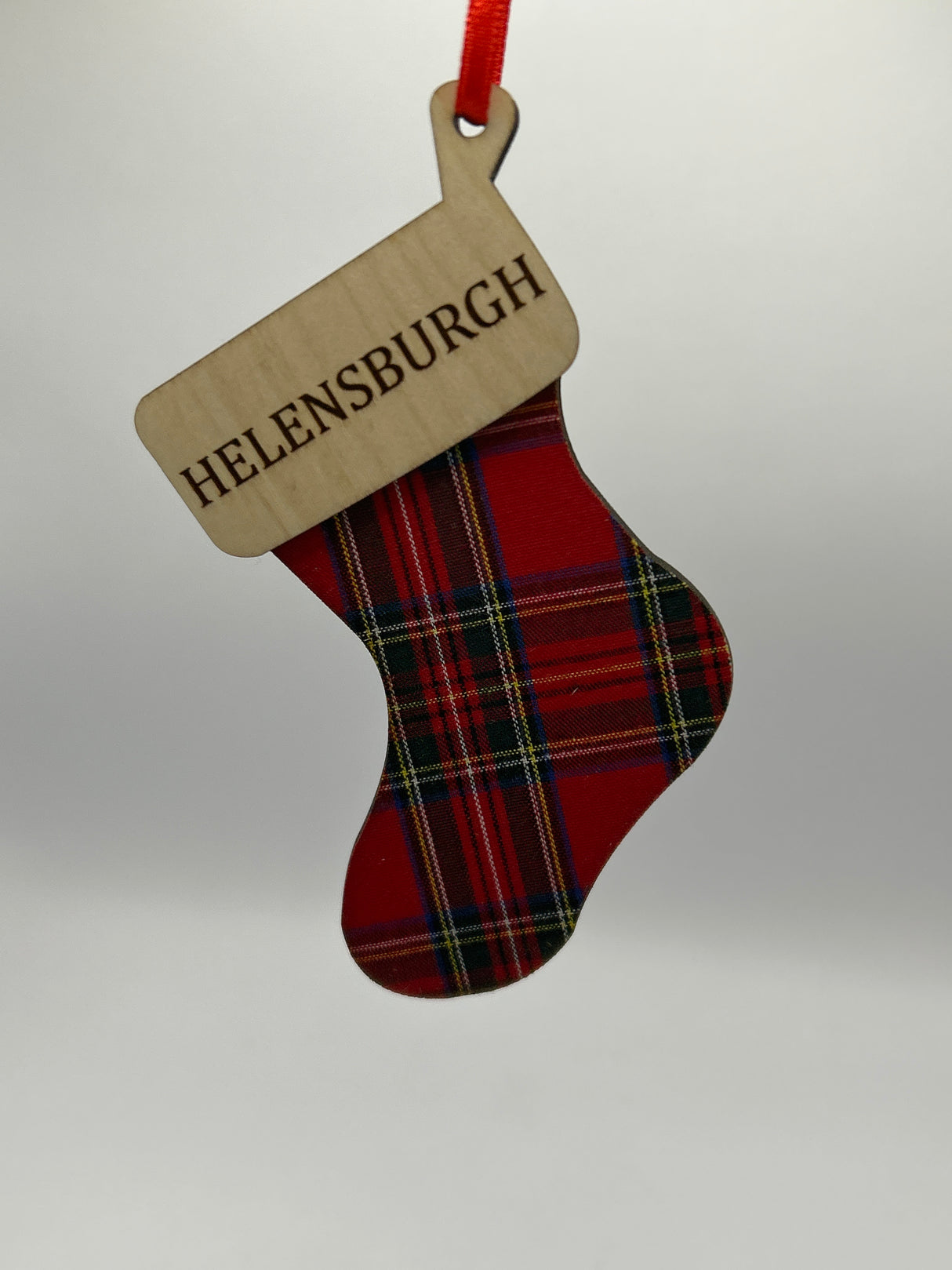 Christmas Stocking Helensburgh Decoration in Royal Check