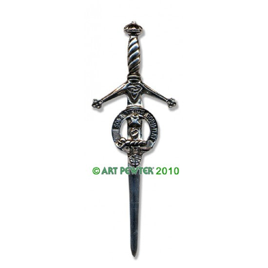 Pewter Clan Crest Kilt Pin - Choose Your Clan A-M