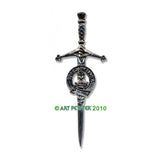 Pewter Clan Crest Kilt Pin - Choose Your Clan A-M