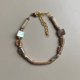 Shell Chip & Gemstone Bracelet, Creams & Pearl