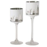 “Minou” Large Windlight On Stem Candle Holder (30cm Tall)
