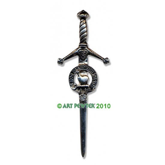 Pewter Clan Crest Kilt Pin - Choose Your Clan A-M